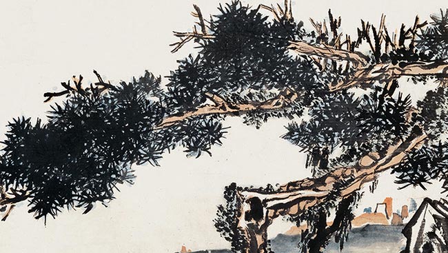 潘天壽《泰華赤松圖》